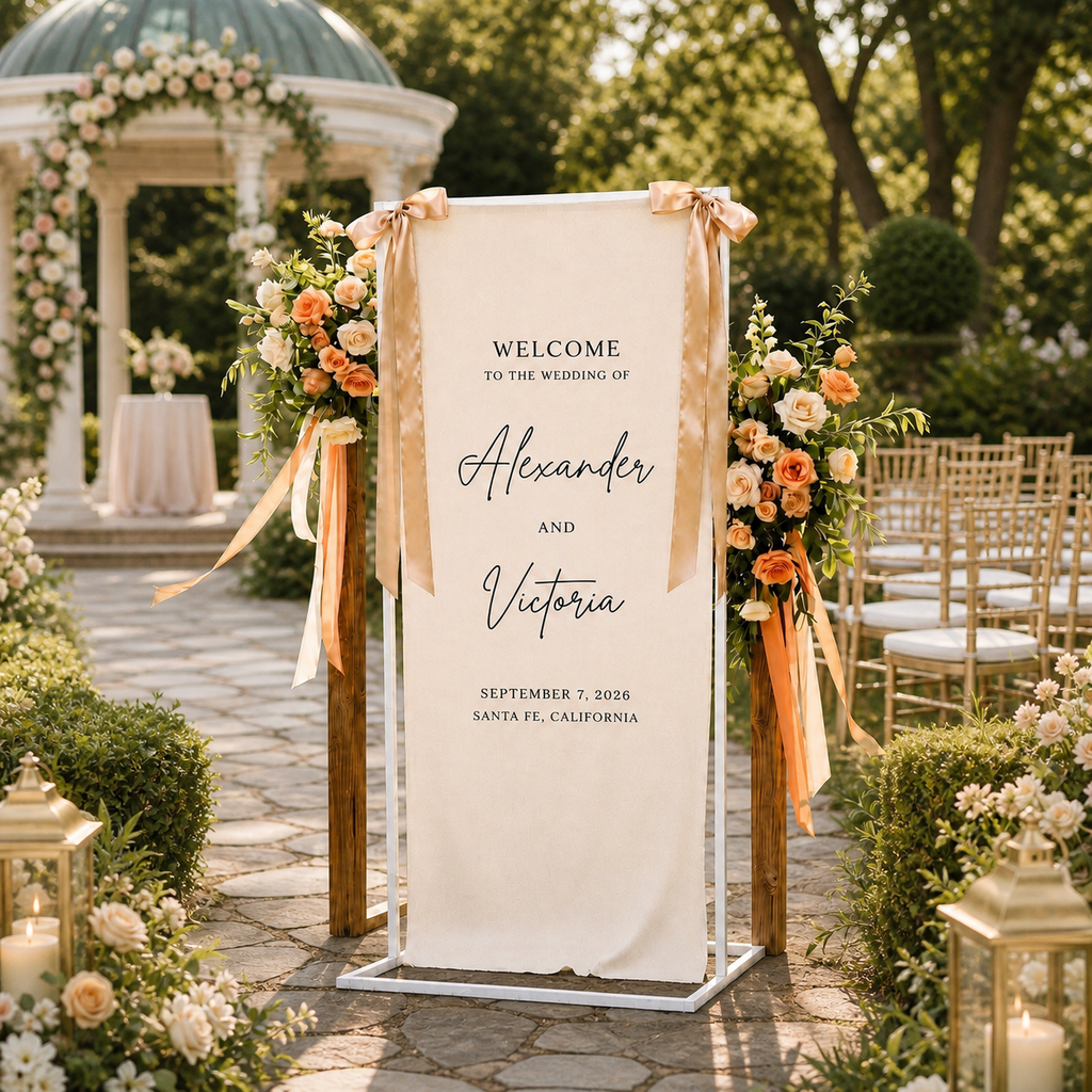 Personalized Poly Wedding Welcome Sign