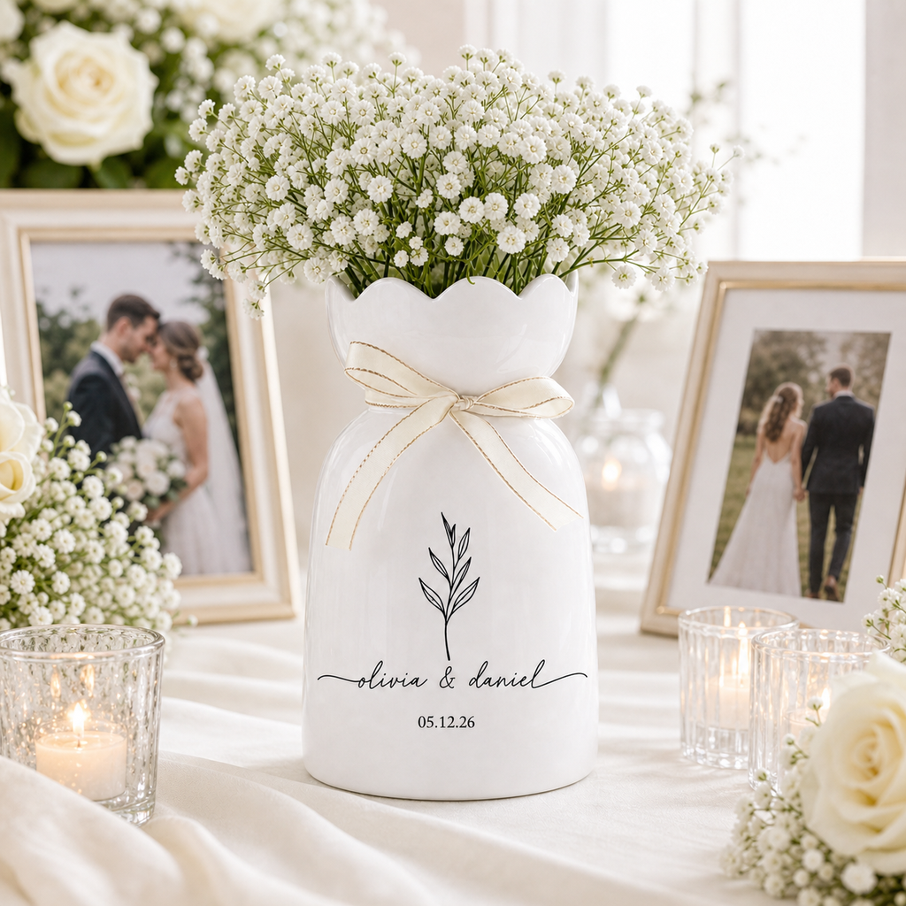 Custom Engagement Gifts Flower Vase
