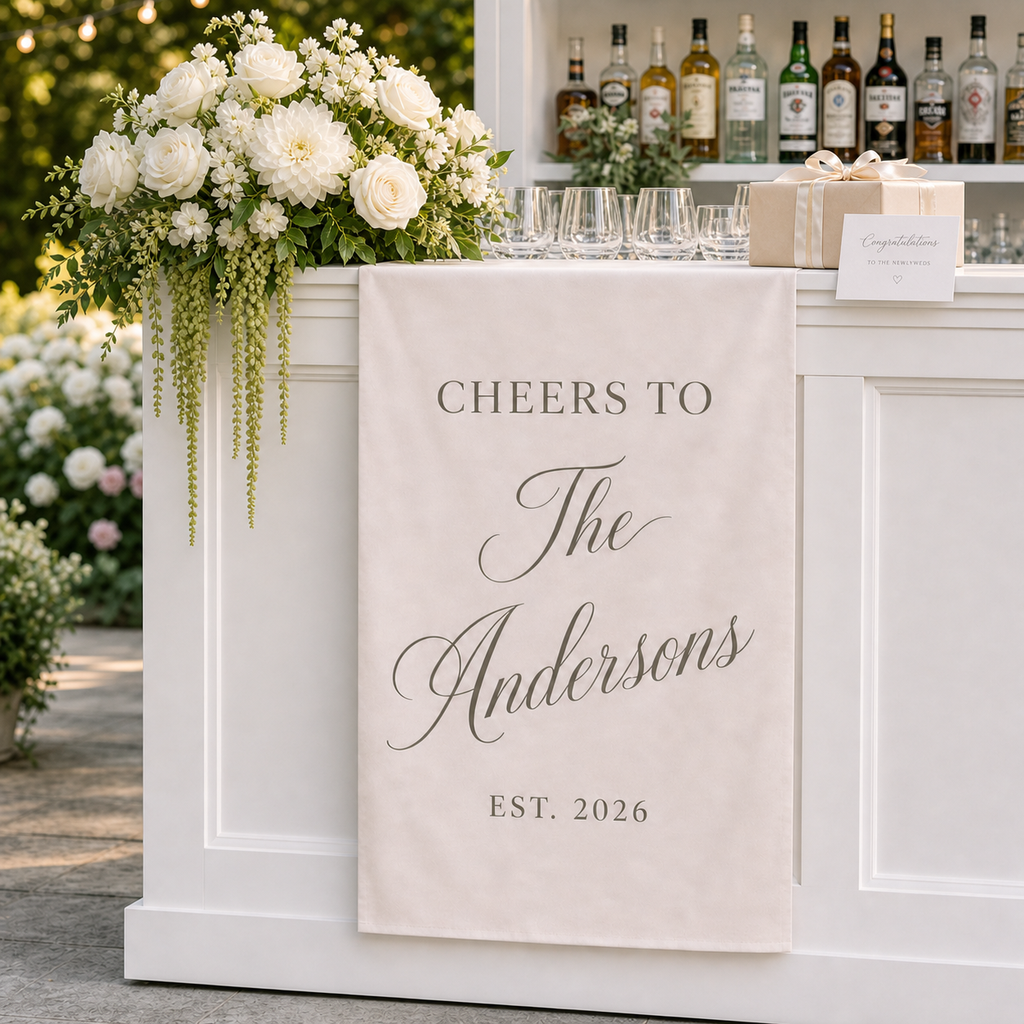 Personalized Wedding Bar Runner Sign