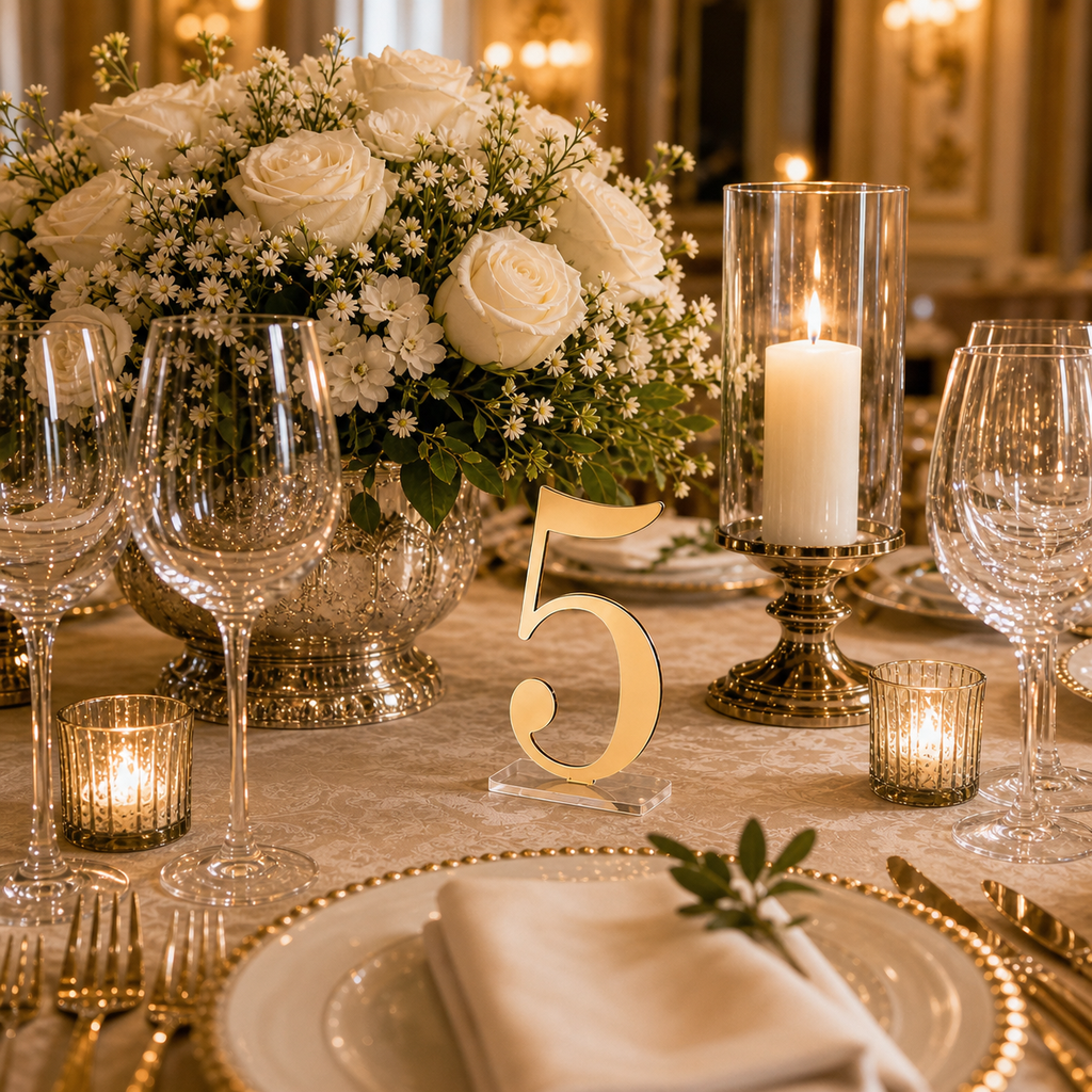 Personalized Acrylic Wedding Table Numbers