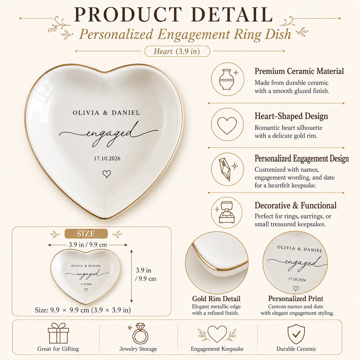 Personalized Engagement Ring Dish