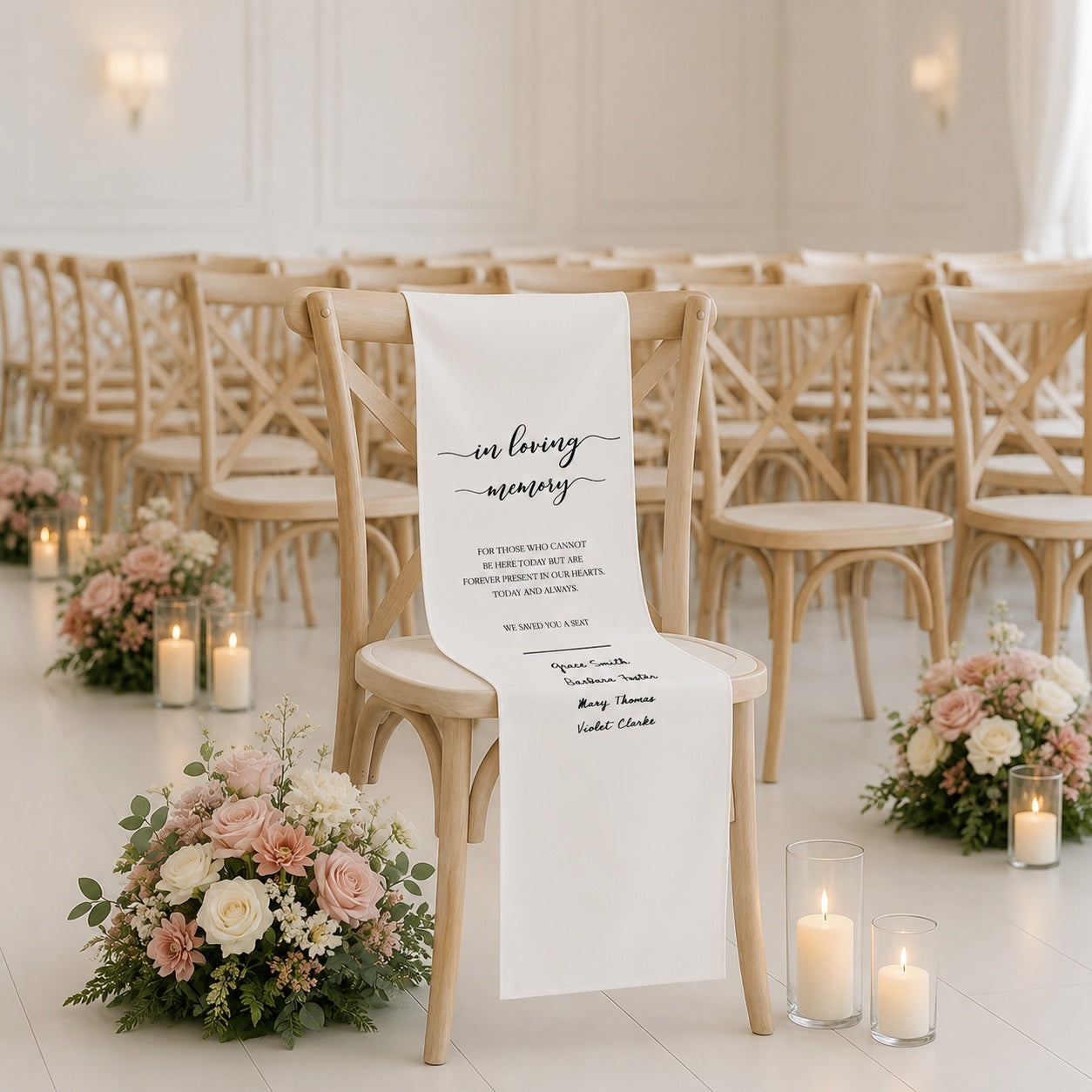 Personalized Memorial Wedding Chair Sign