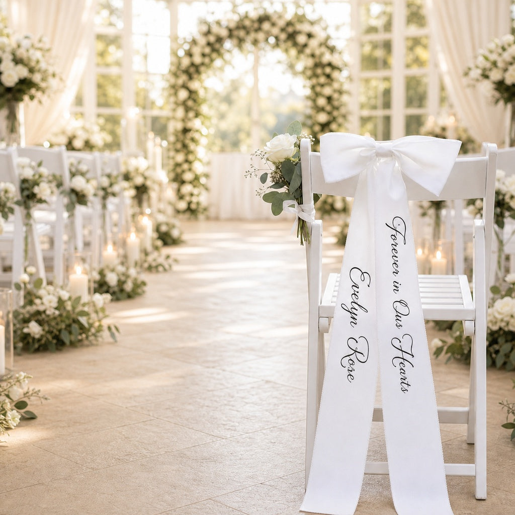 Personalized Memorial Chair Seating Ribbon