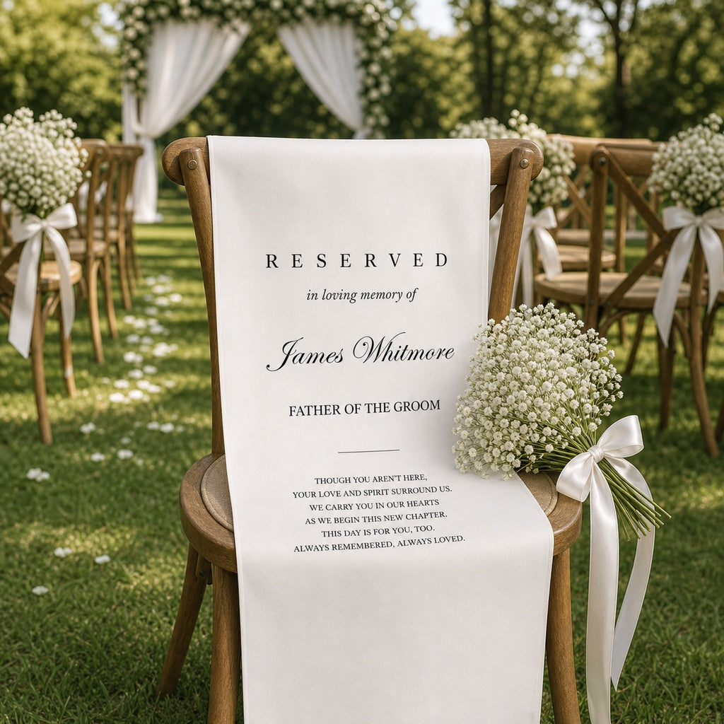 Personalized Memorial Wedding Chair Sign