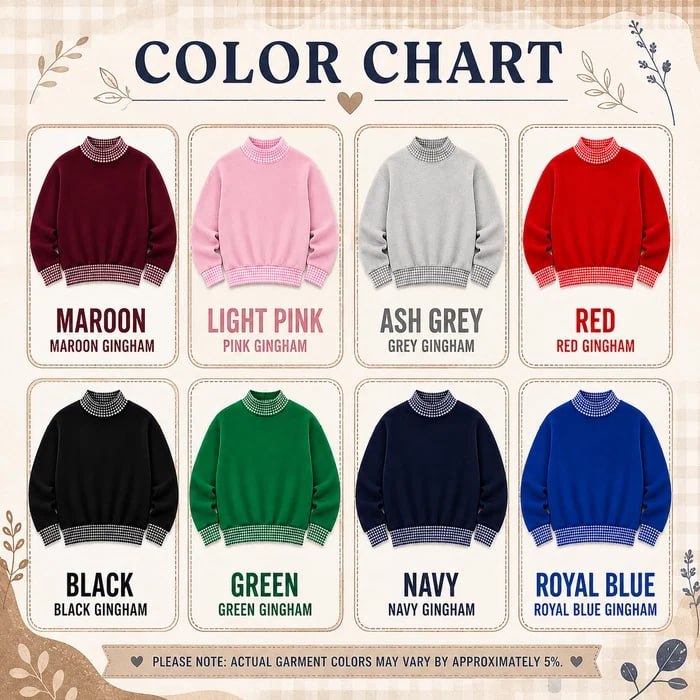 Personalized Pregnancy Announcement Embroidered Gingham Sweatshirt