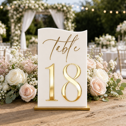 Personalized Acrylic Wedding Table Numbers