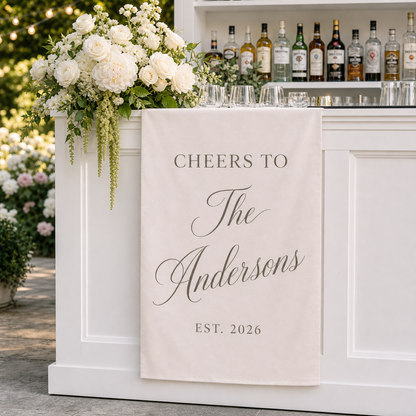 Personalized Wedding Bar Runner Sign
