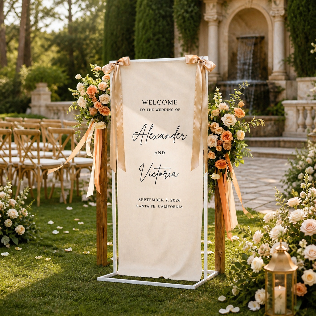 Personalized Poly Wedding Welcome Sign