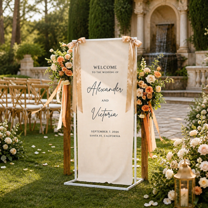 Personalized Poly Wedding Welcome Sign