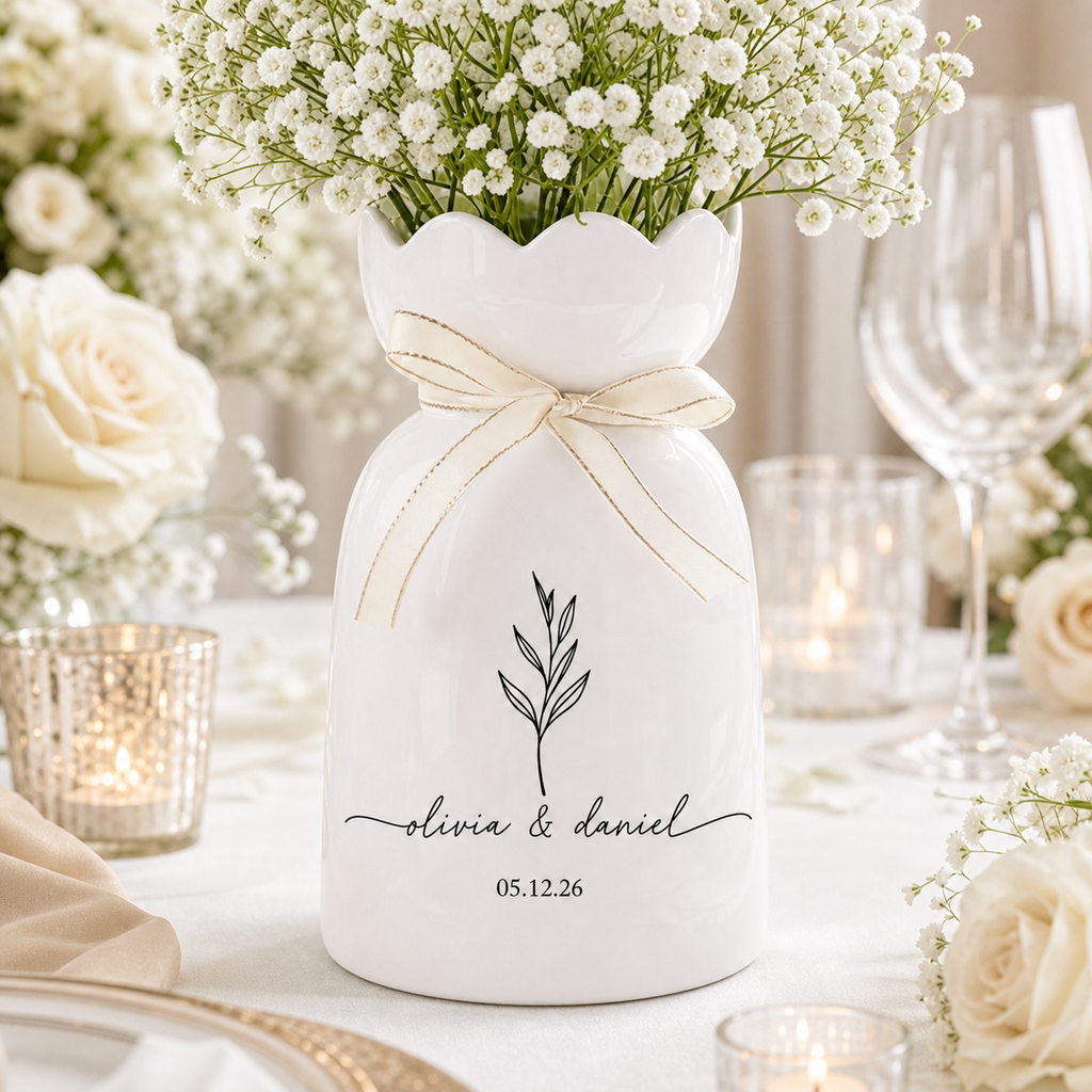 Custom Engagement Gifts Flower Vase