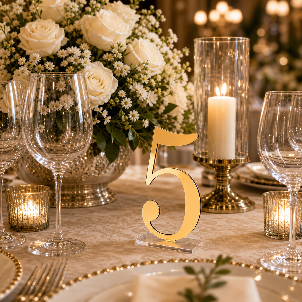 Personalized Acrylic Wedding Table Numbers