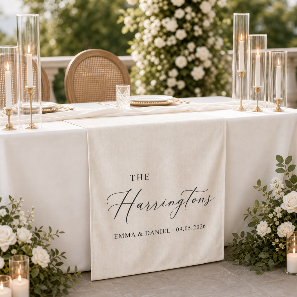 Personalized Wedding Table Runner
