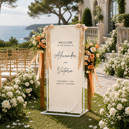 Personalized Poly Wedding Welcome Sign