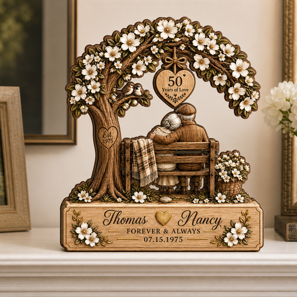 Personalized Couple Wooden Block