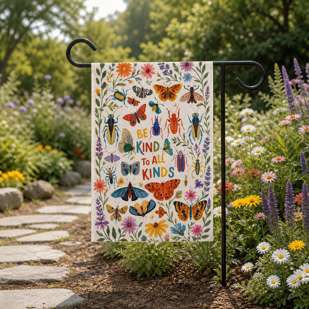 Be Kind To All Kinds Garden Flag