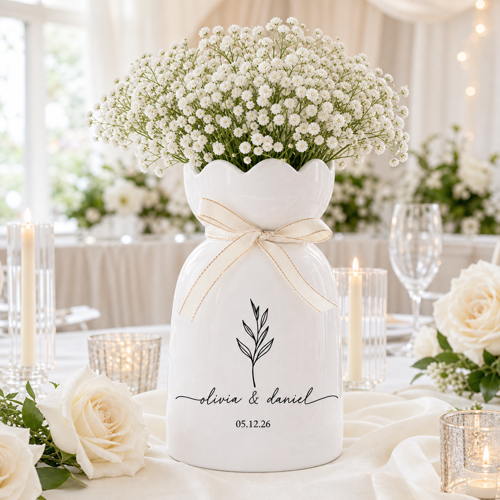 Custom Engagement Gifts Flower Vase