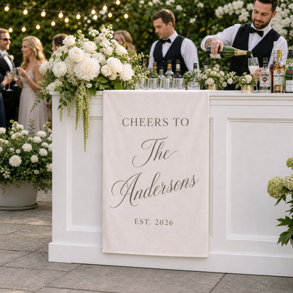 Personalized Wedding Bar Runner Sign