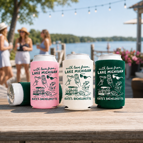 Personalized Bachelorette Can Coolers