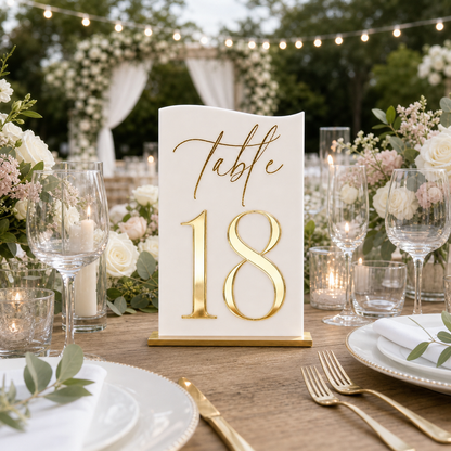 Personalized Acrylic Wedding Table Numbers