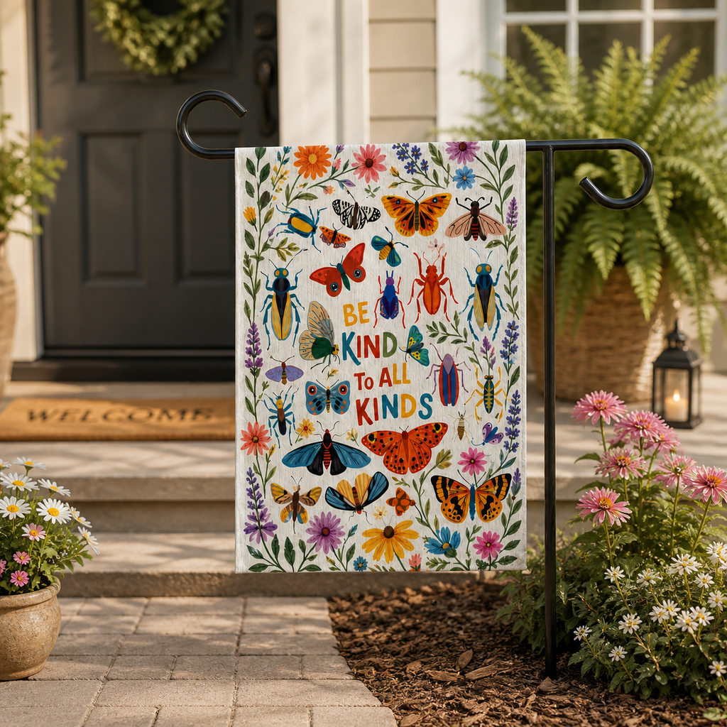 Be Kind To All Kinds Garden Flag