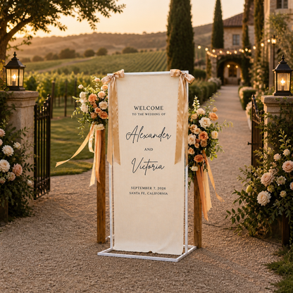 Personalized Poly Wedding Welcome Sign