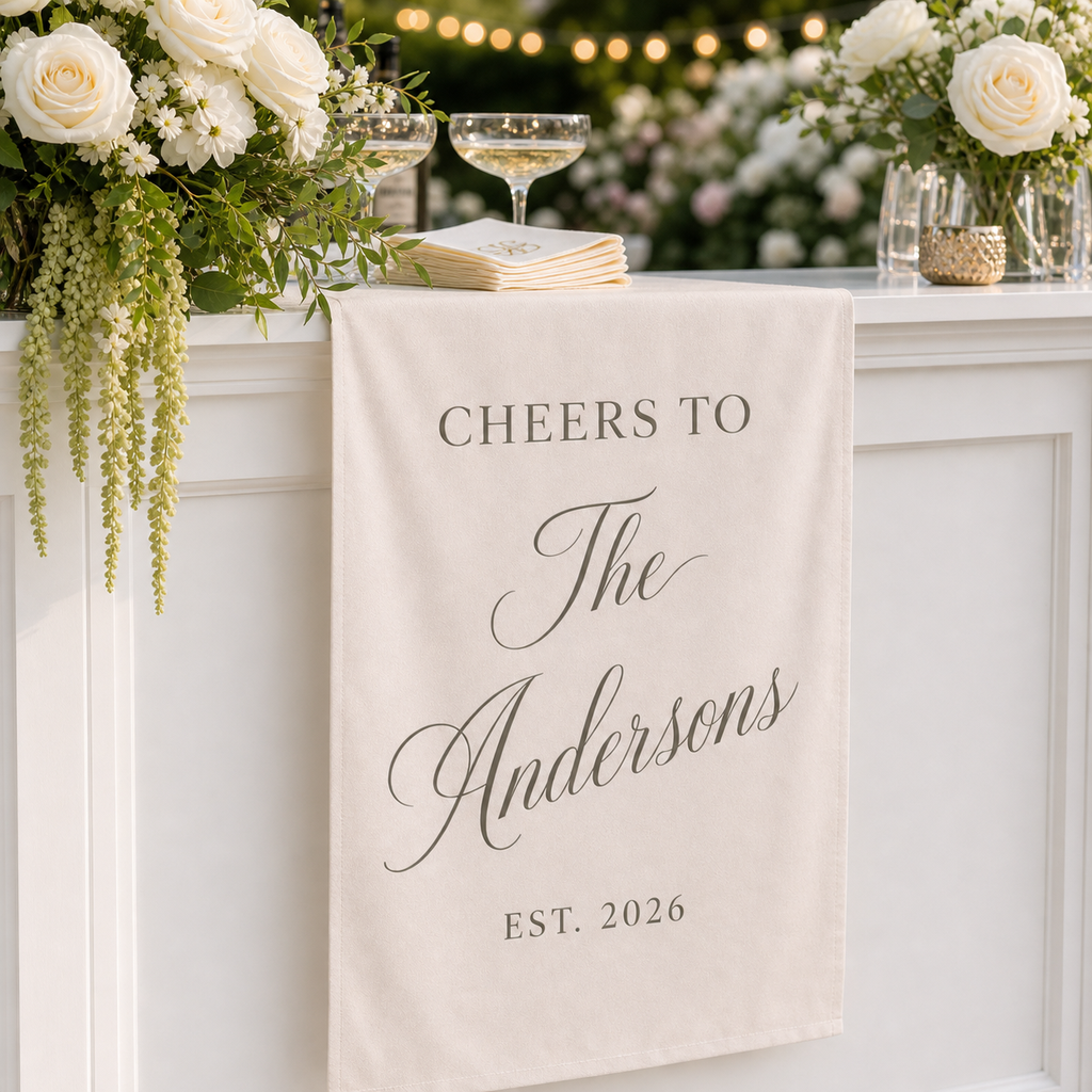 Personalized Wedding Bar Runner Sign