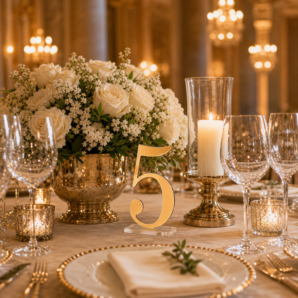 Personalized Acrylic Wedding Table Numbers