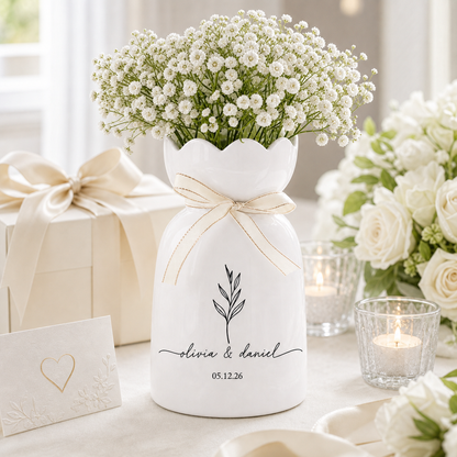 Custom Engagement Gifts Flower Vase