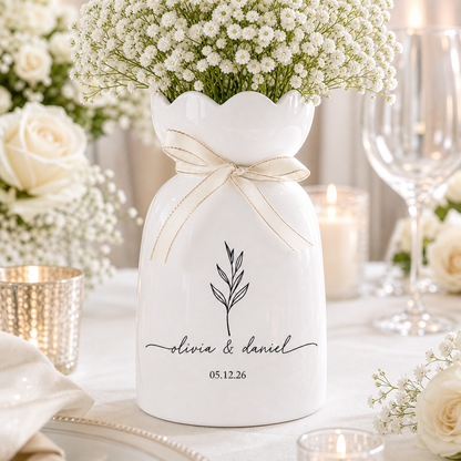 Custom Engagement Gifts Flower Vase