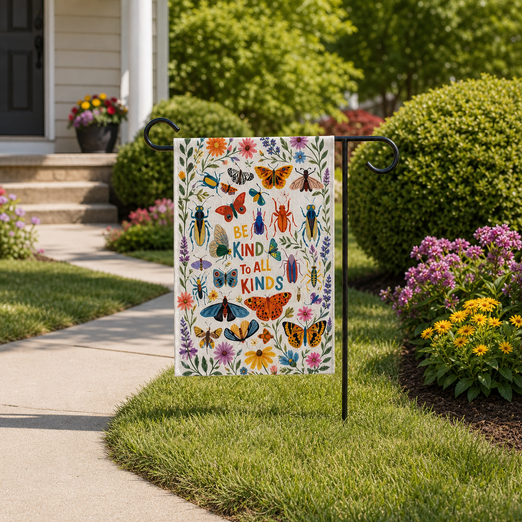 Be Kind To All Kinds Garden Flag
