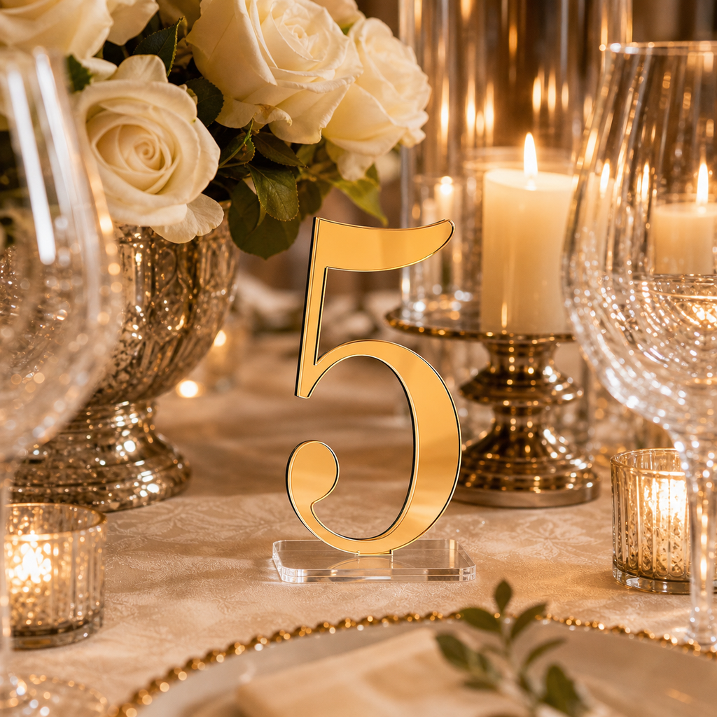 Personalized Acrylic Wedding Table Numbers