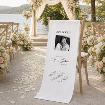 Personalized Wedding Chair Sign Memorial Reserved
