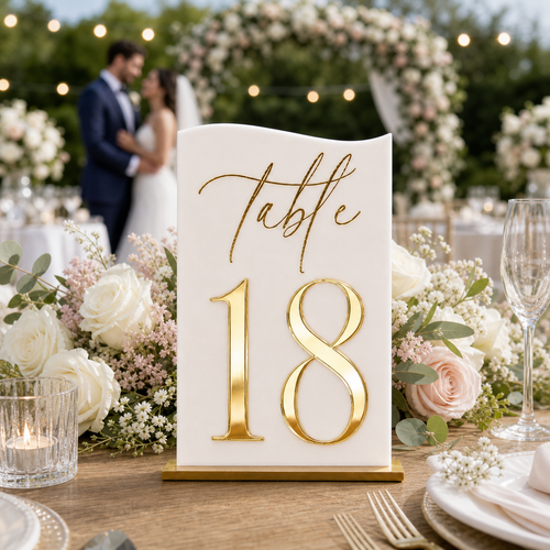 Personalized Acrylic Wedding Table Numbers