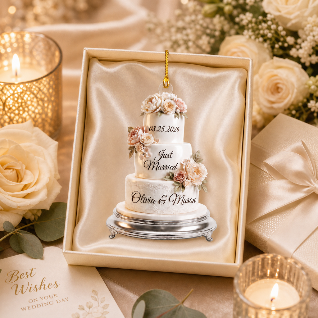 Personalized First Christmas Married Acrylic Ornament