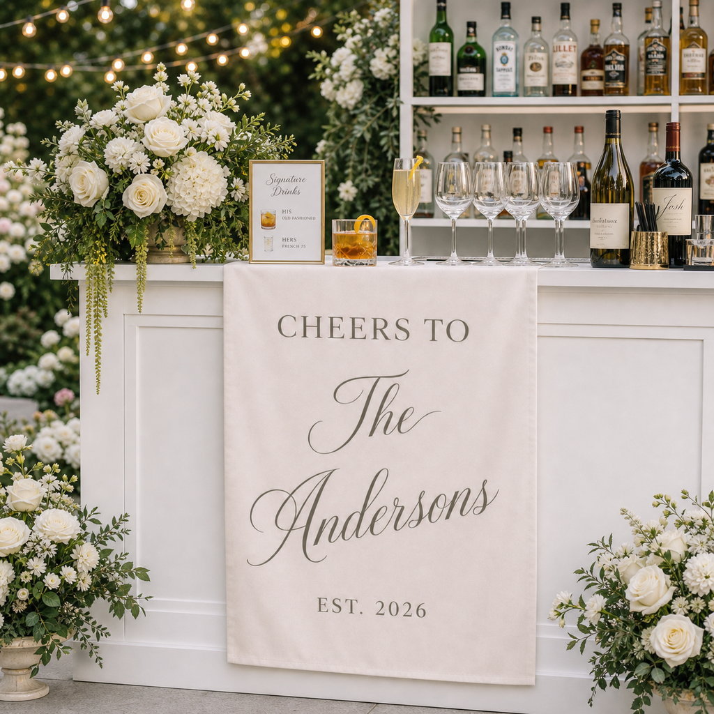 Personalized Wedding Bar Runner Sign