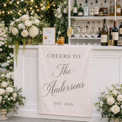 Personalized Wedding Bar Runner Sign