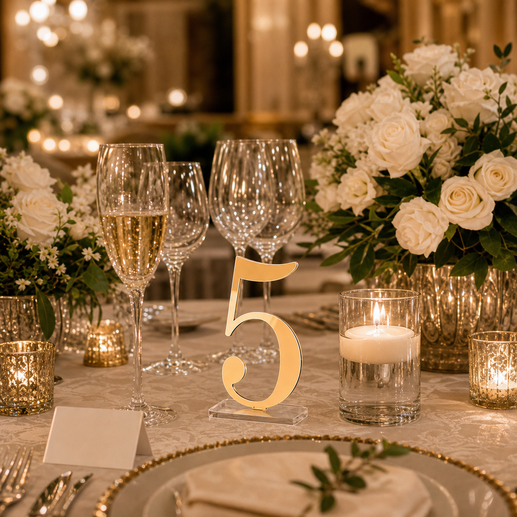 Personalized Acrylic Wedding Table Numbers