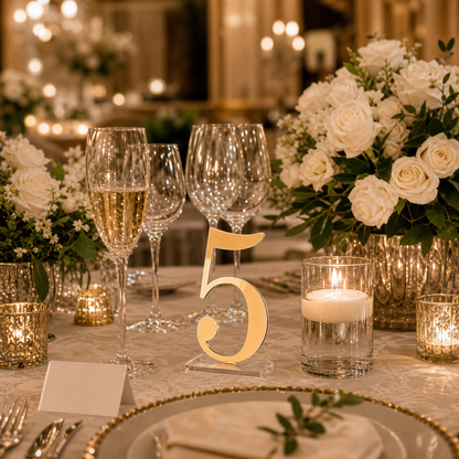 Personalized Acrylic Wedding Table Numbers