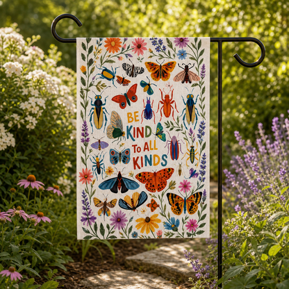 Be Kind To All Kinds Garden Flag