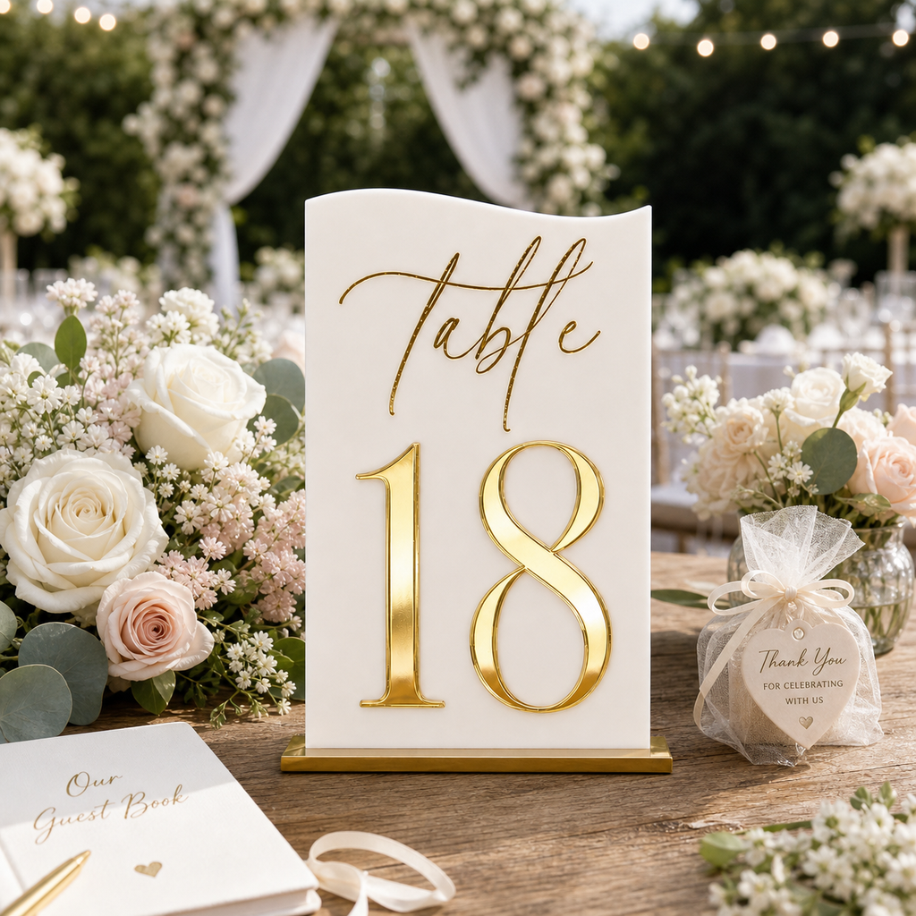 Personalized Acrylic Wedding Table Numbers