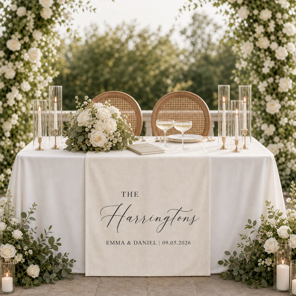 Personalized Wedding Table Runner