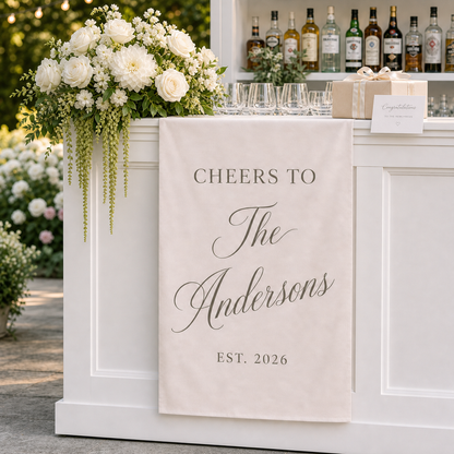 Personalized Wedding Bar Runner Sign