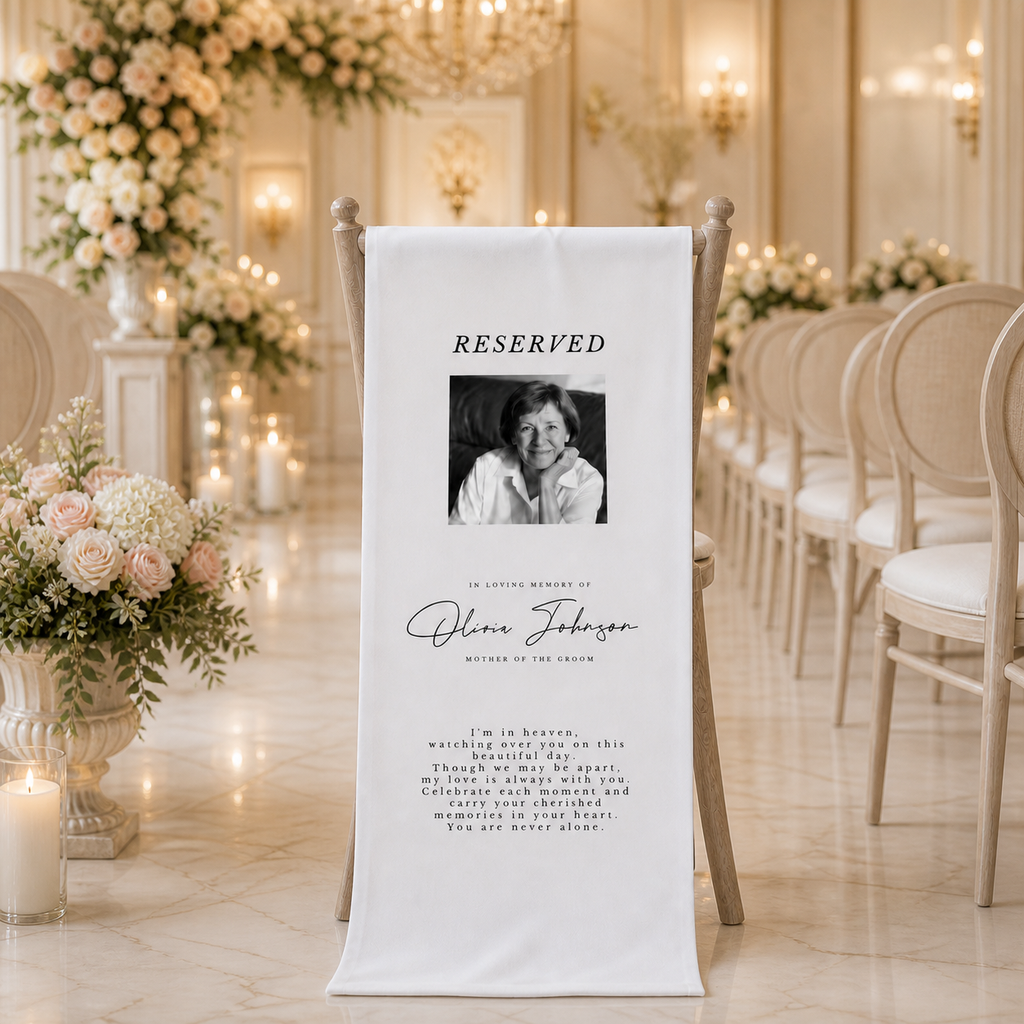 Personalized Wedding Chair Sign Memorial Reserved