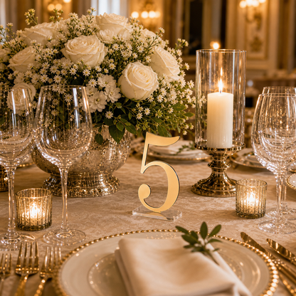 Personalized Acrylic Wedding Table Numbers