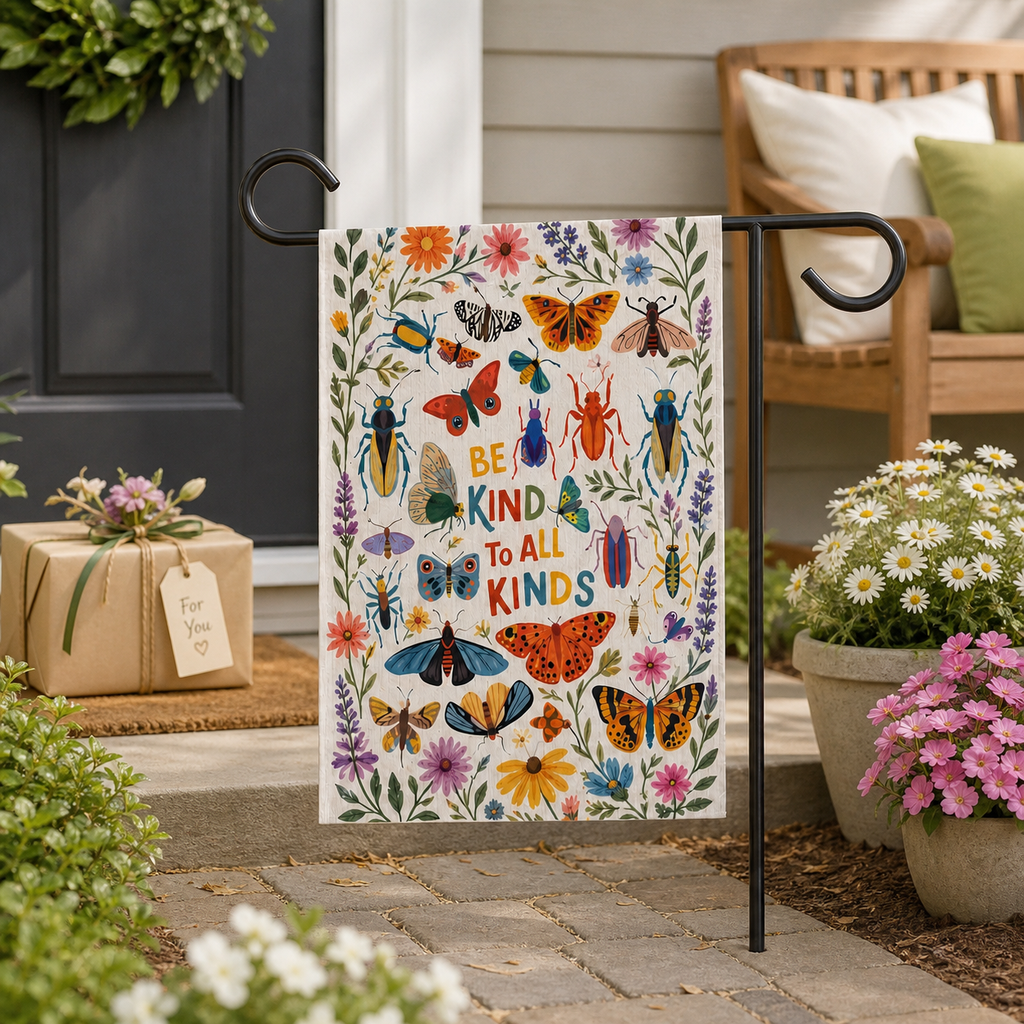 Be Kind To All Kinds Garden Flag