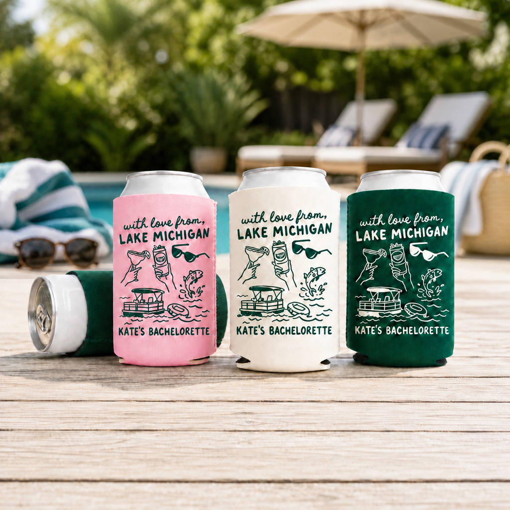 Personalized Bachelorette Can Coolers
