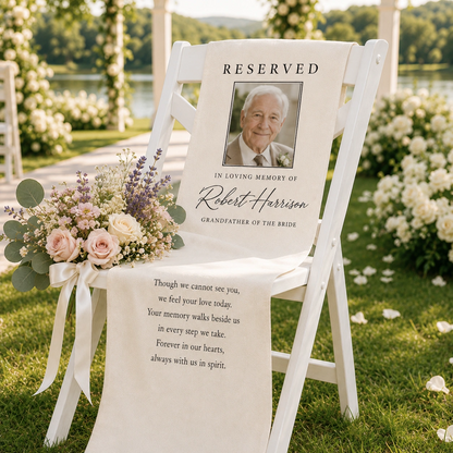 Personalized Memorial Wedding Chair Sign