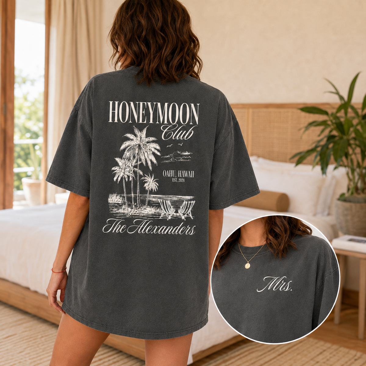 Personalized Honeymoon Club Couple Shirts