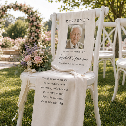 Personalized Memorial Wedding Chair Sign