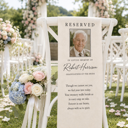 Personalized Memorial Wedding Chair Sign